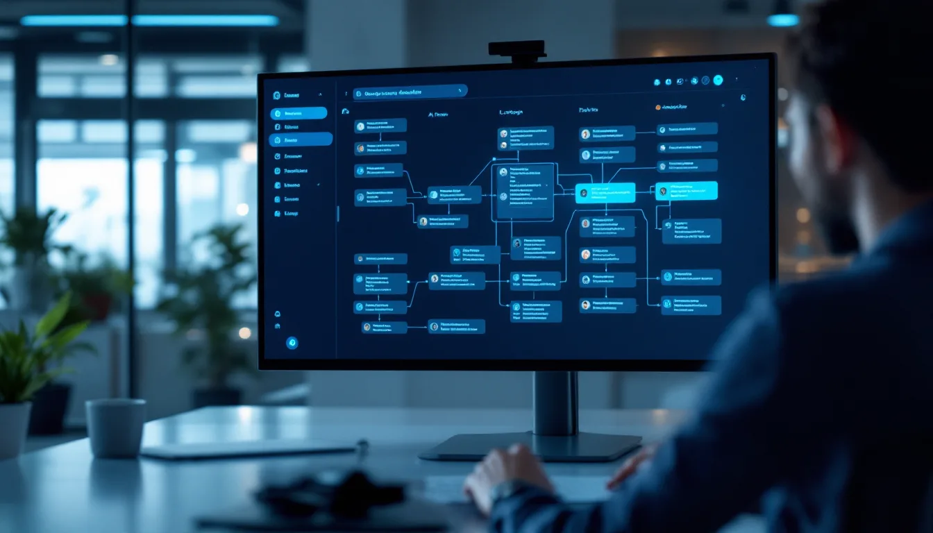 Microsoft Copilot Studio low-code AI copilot builder interface with conversational flow diagram