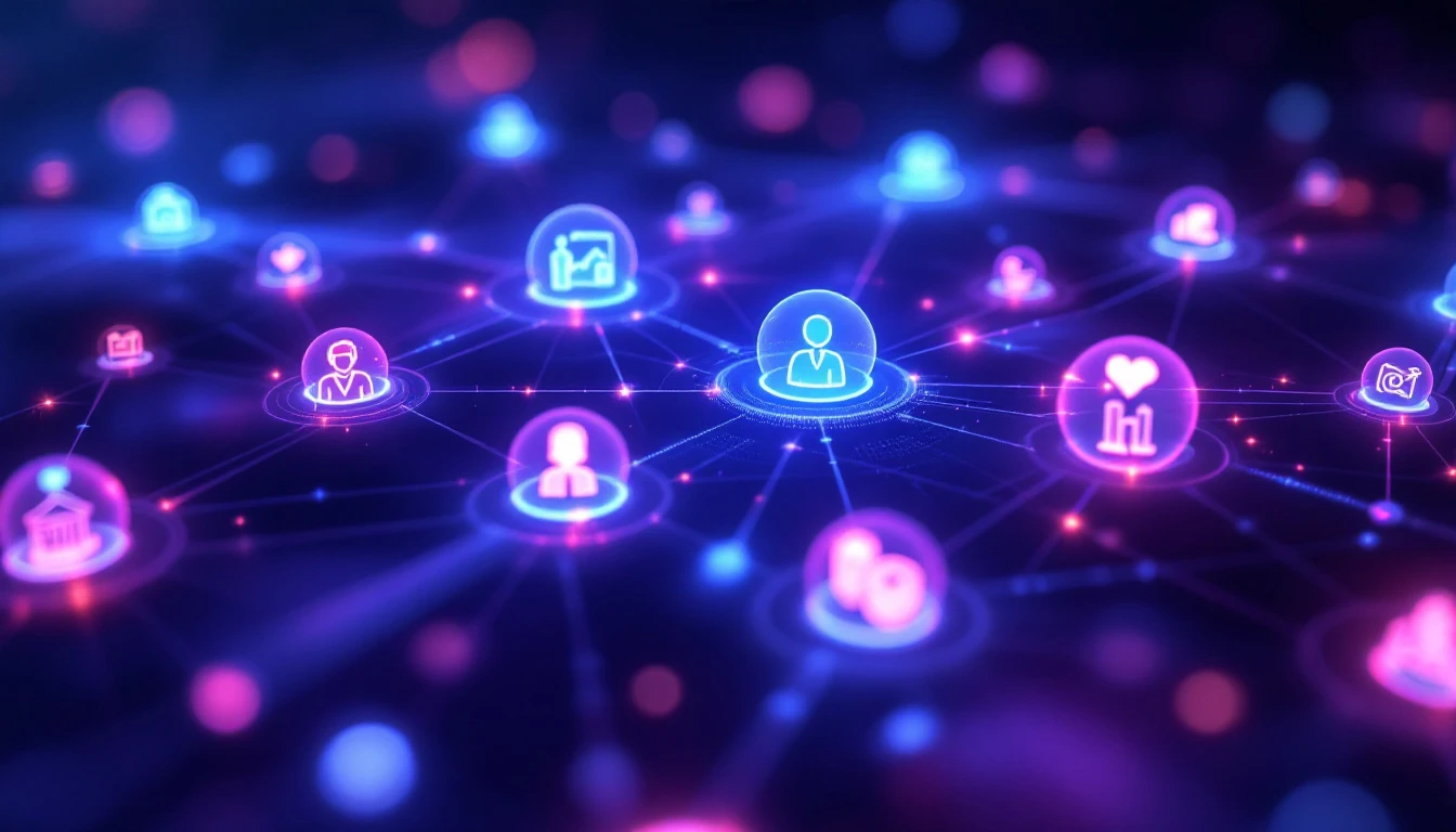 Digital network connecting industries served by Dynamics 365 Customer Service solutions