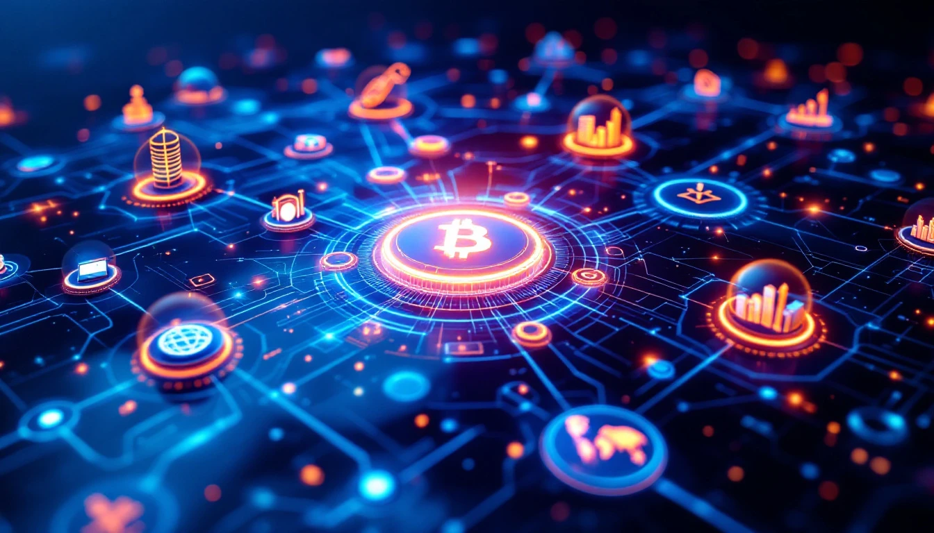 Digital network connecting industries served by Dynamics 365 Finance solutions