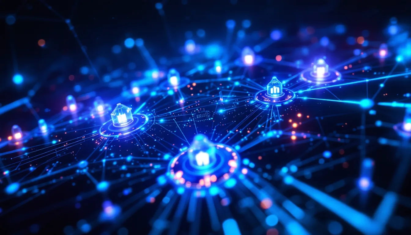 Digital network connecting industries served by Dynamics 365 Sales solutions