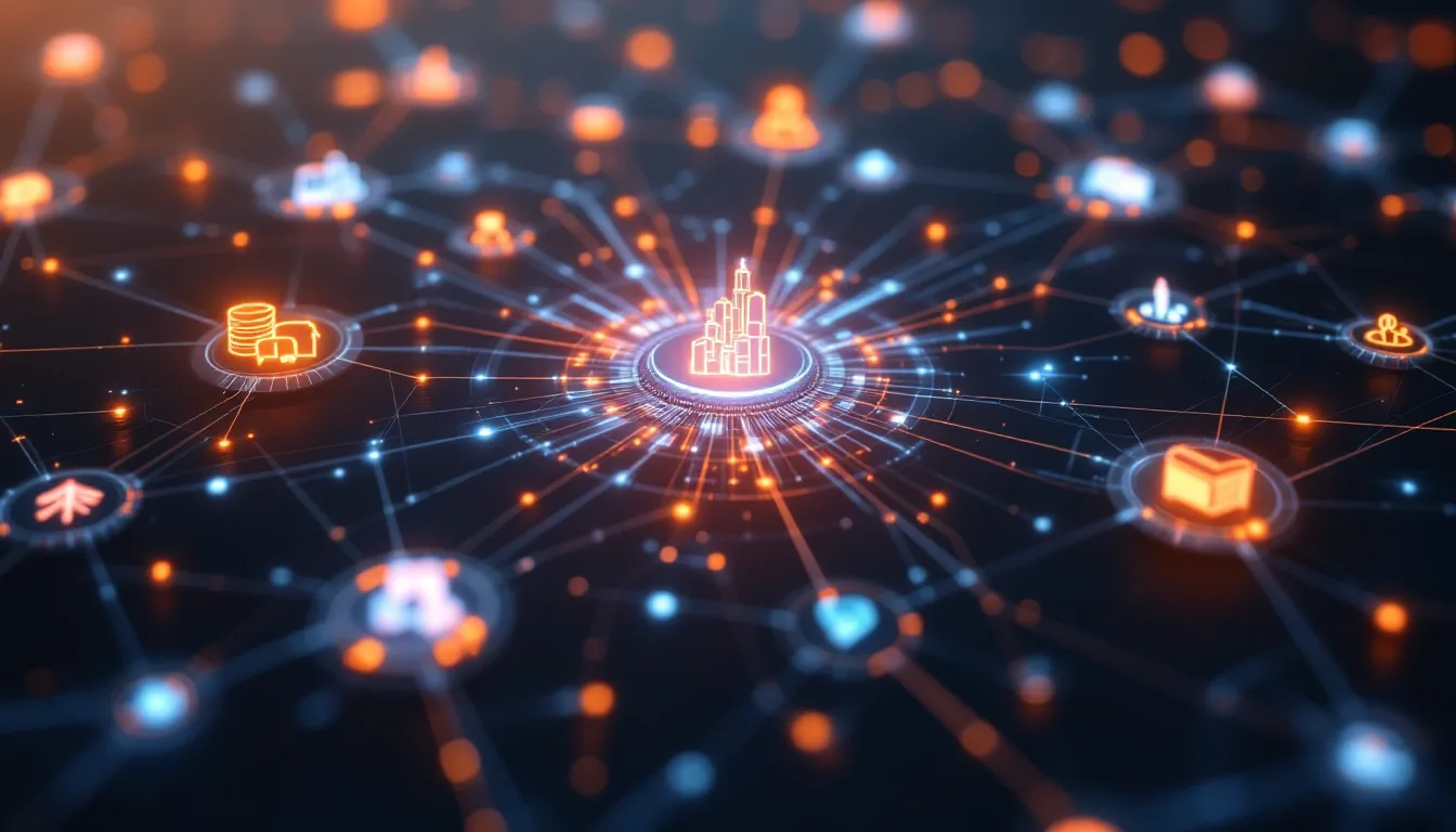 Digital network connecting industries served by Microsoft Dataverse solutions