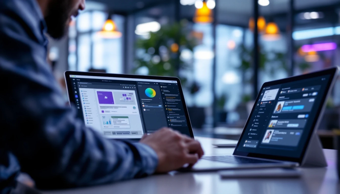 Business professional building a custom Microsoft Power Apps low-code application