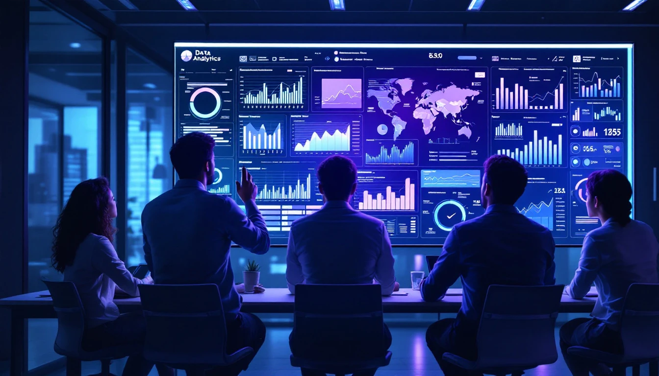 Data analytics team building Power BI dashboards and reports