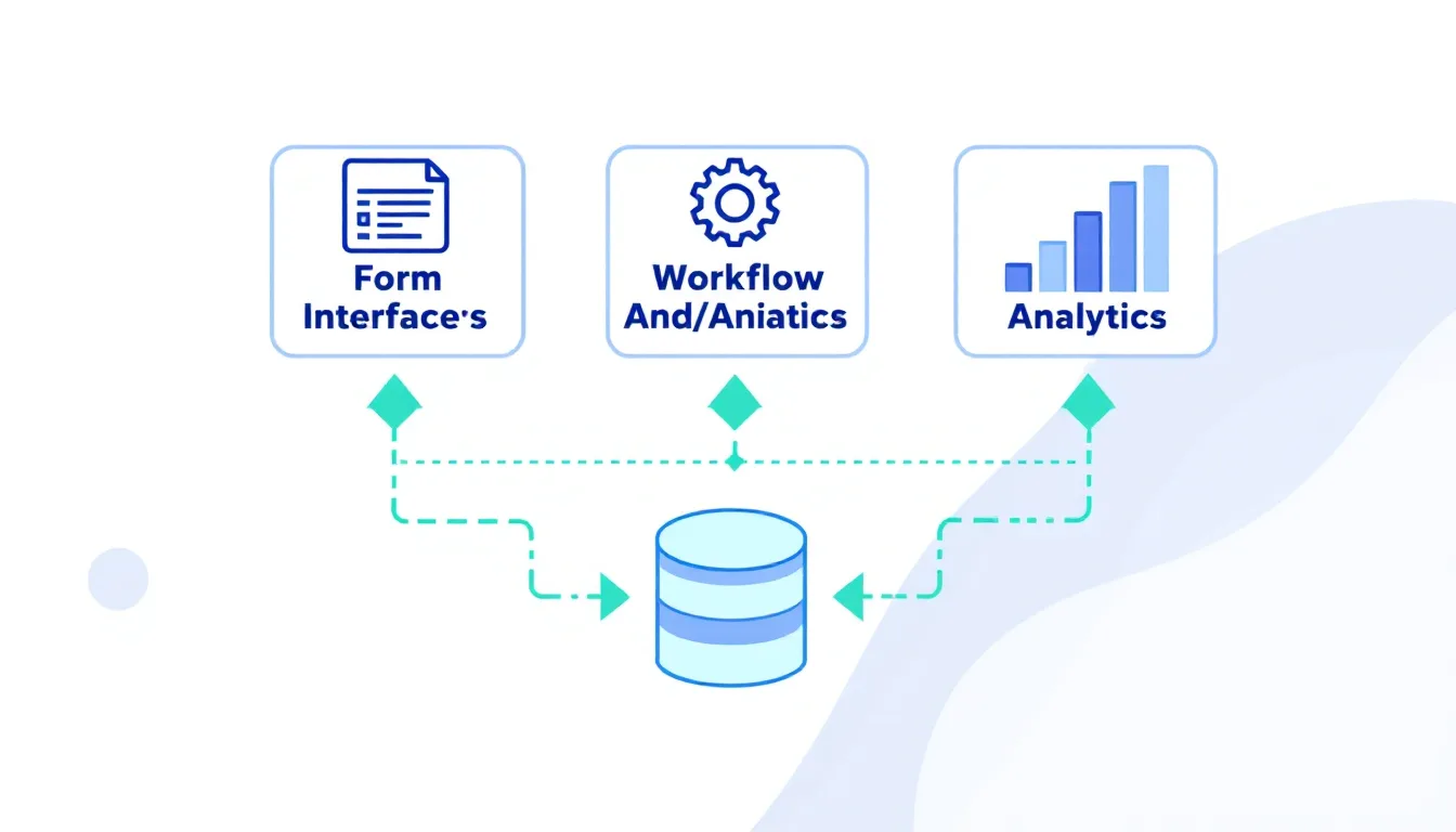Diagram showing how Power Apps, Power Automate, and Power BI work together in Power Platform