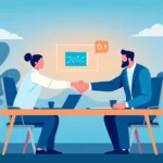 Illustration of a Power Platform consulting engagement kickoff between a client and consulting partner