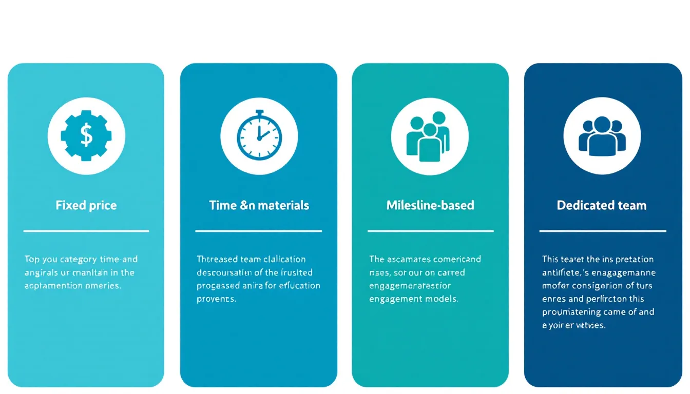 Comparison of Power Platform consulting engagement pricing models: fixed price, time and materials, milestone-based, and dedicated team