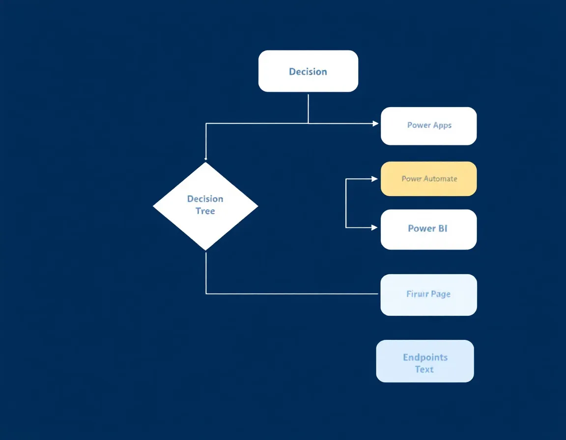 Decision tree for choosing between Power Platform licensing models based on user count and workload type
