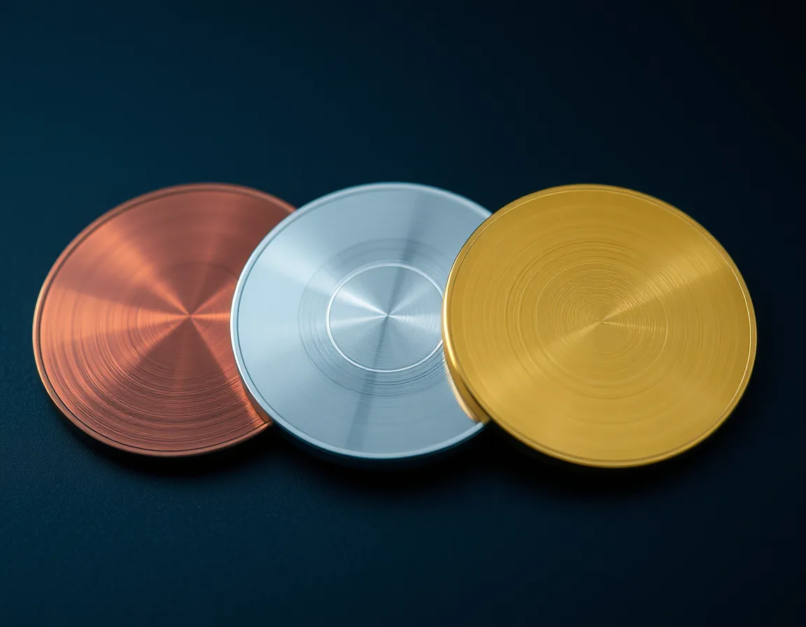 Bronze, silver, and gold discs side by side, representing the medallion architecture in a Fabric lakehouse